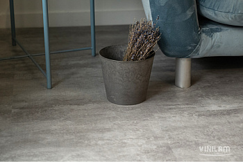 Кварцвиниловая плитка CERAMO VINILAM STONE 71614 Цемент Светлый